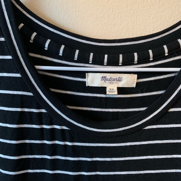 Madewell Striped Muscle Tee Midi Dress - Picture 3 of 4
